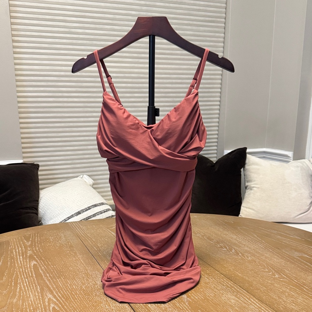 Halara sinched comfy mauve dress